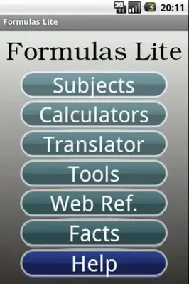 Formulas Lite android App screenshot 1